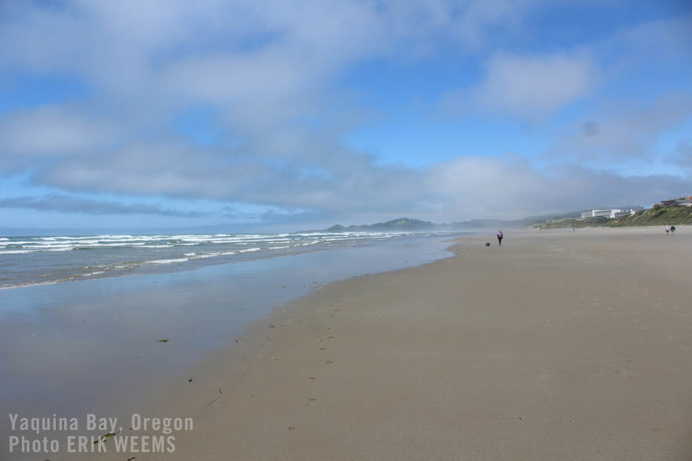 Yaquina Bay Oregon beach