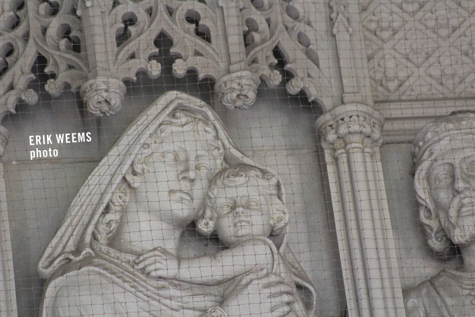Net and National Cathedral Statue