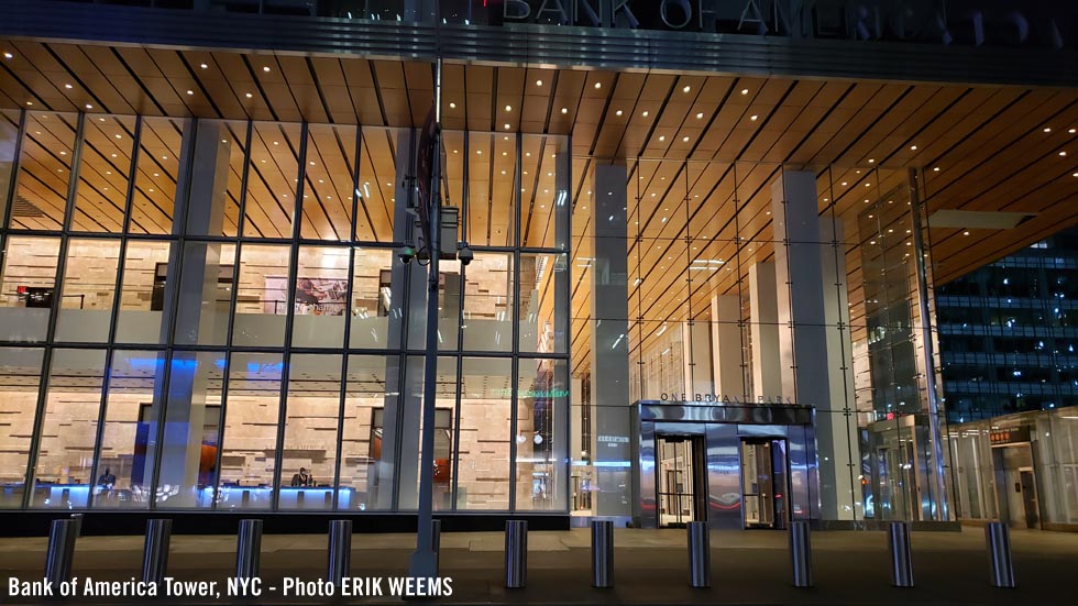 Bank of America glass doors