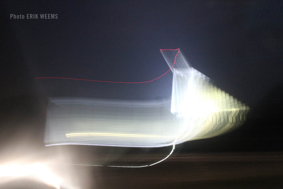 Light streak on Interstate 95