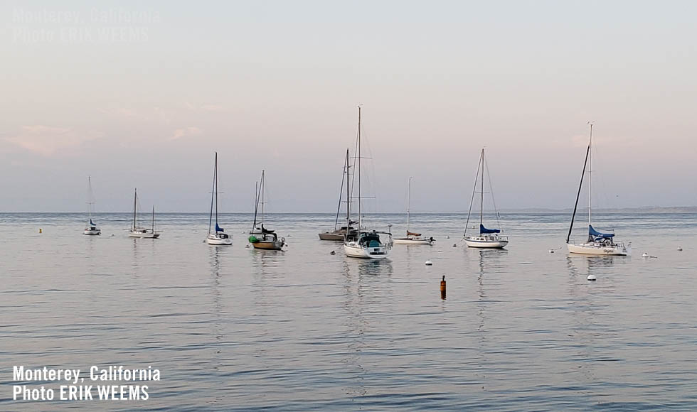 Sail boats on the Monterey Coast