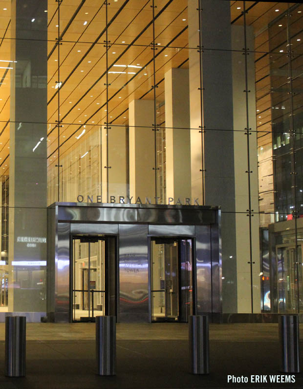One Bryant Park - entrance to Bank of America NYC