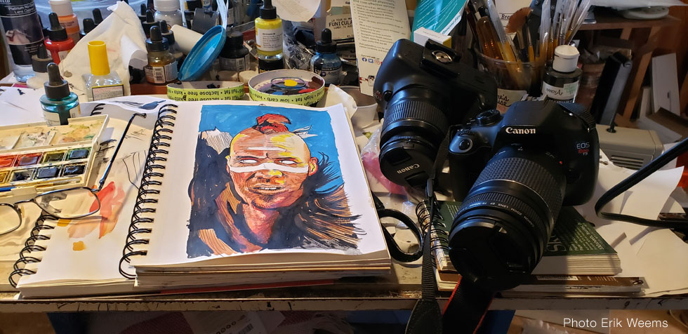 Wez with my cameras Erik Weems