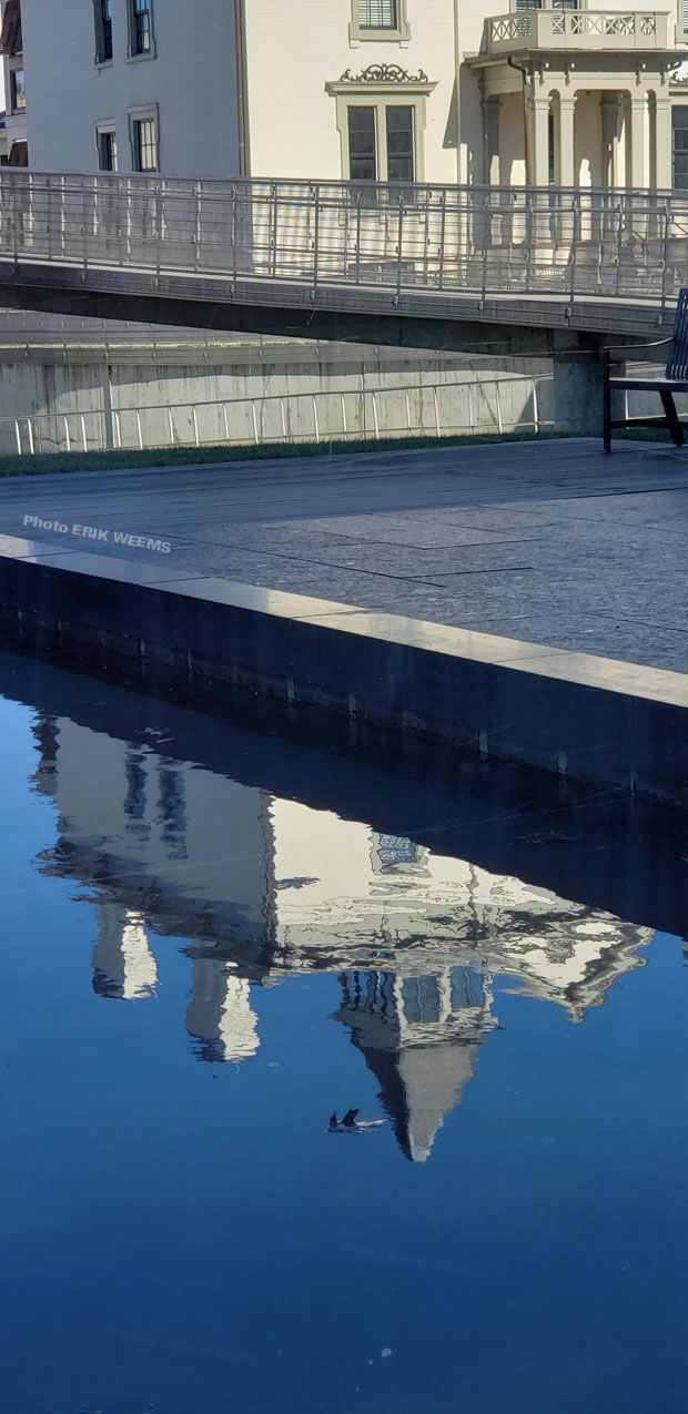 Old Hospital Building Reflection Richmond Virginia
