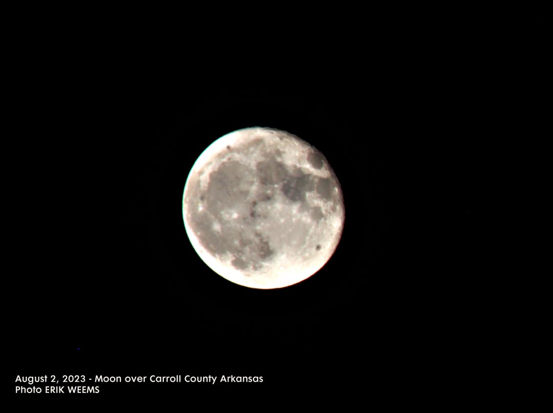 Moon over Carroll County Arkansas