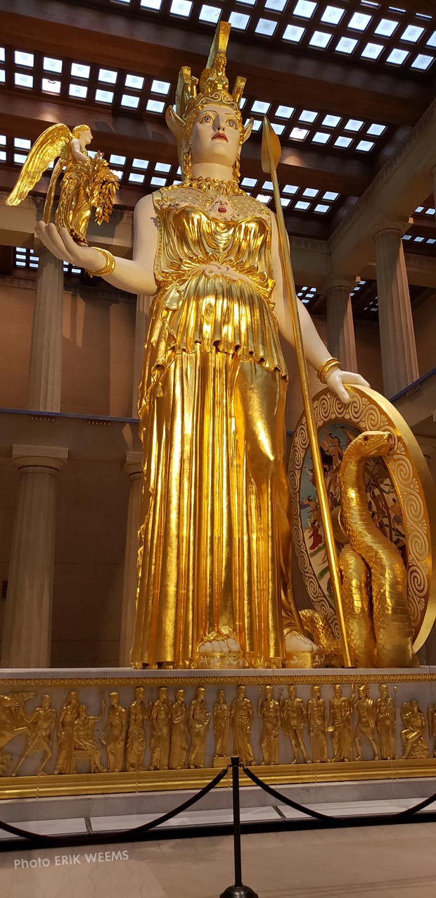 Parthenon Golden idol at the Nashville Parthenon Parthenon Golden idol at the Nashville Parthenon