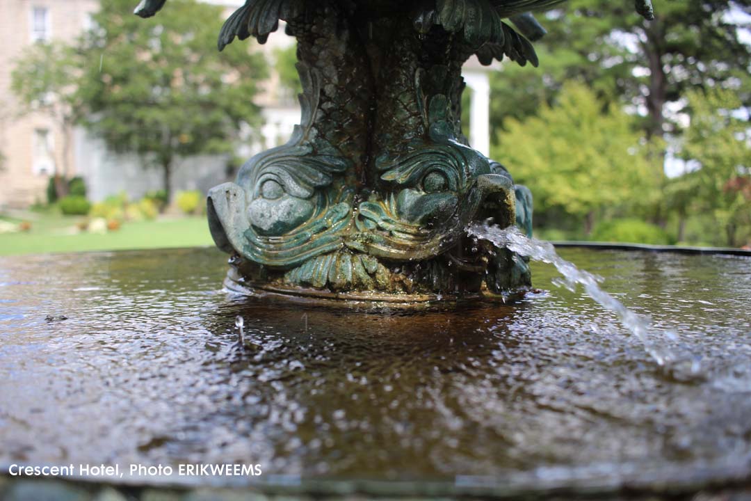 Water Spurt Fish Crescent Hotel Fountain