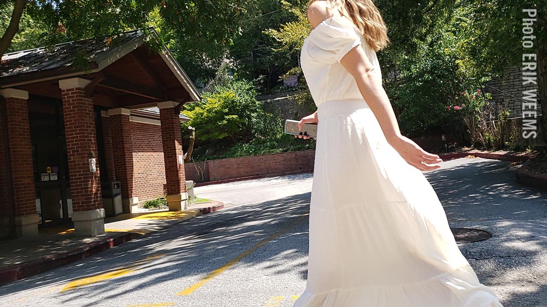 White Flowing Dress Eureka Springs Arkansas