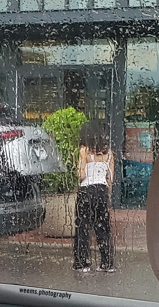 Standing out in the rain Standing out in the rain